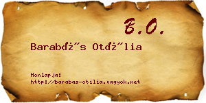 Barabás Otília névjegykártya